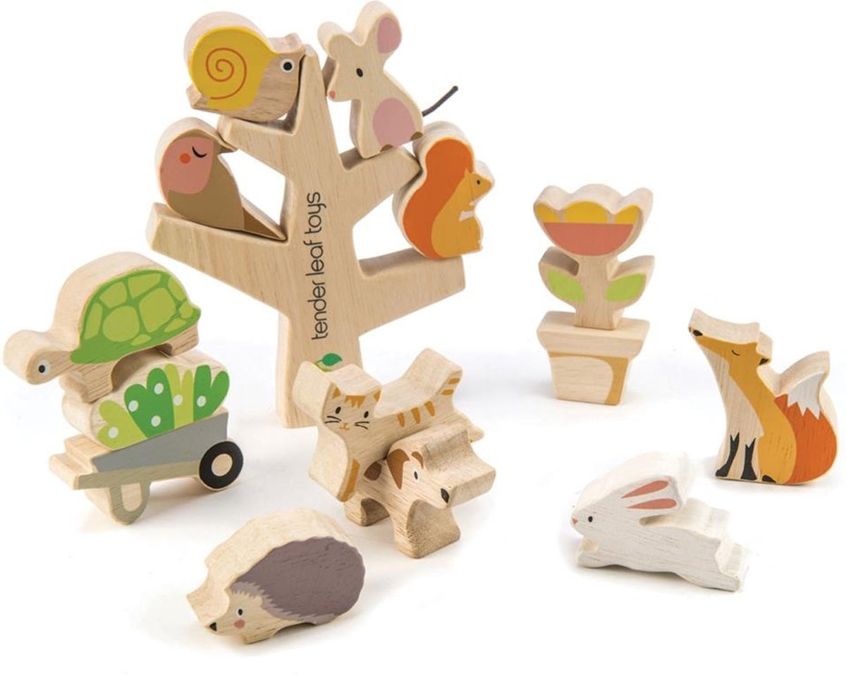 Stapelboom met lieve diertjes | Tender Leaf Toys